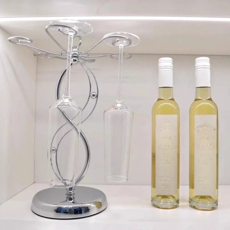 Modern Wine Glass Rack – Hanging & Floor Stand Stemware Organizer Wine Glass Rack QXL