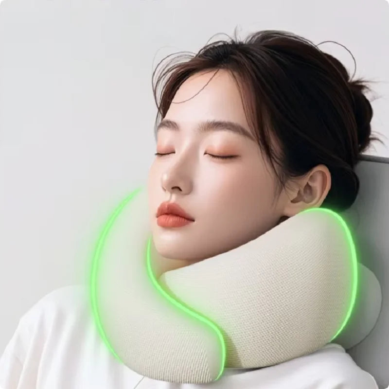 Memory Foam U-Shaped Travel Neck Pillow | Adjustable & Washable Travel Neck Pillow QXL