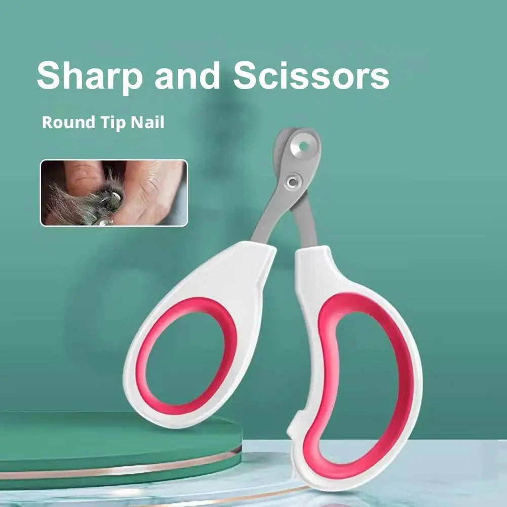 Pet Nail Scissors | Round-Hole Claw Trimmer for Cats & Dogs Pet Nail Trimmer QXL