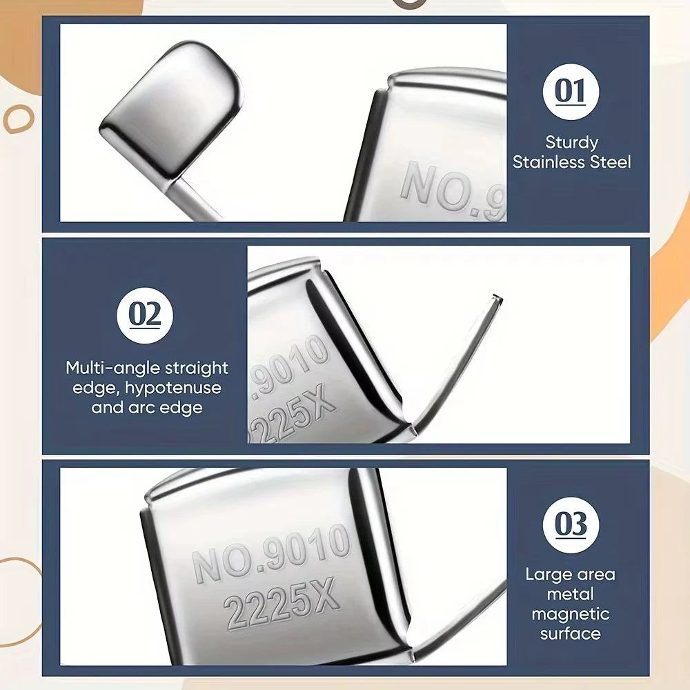 Magnetic Sewing Gauge Seam Guide | 1 or 2-Pack Stainless Steel Sewing Machine Accessory QXL