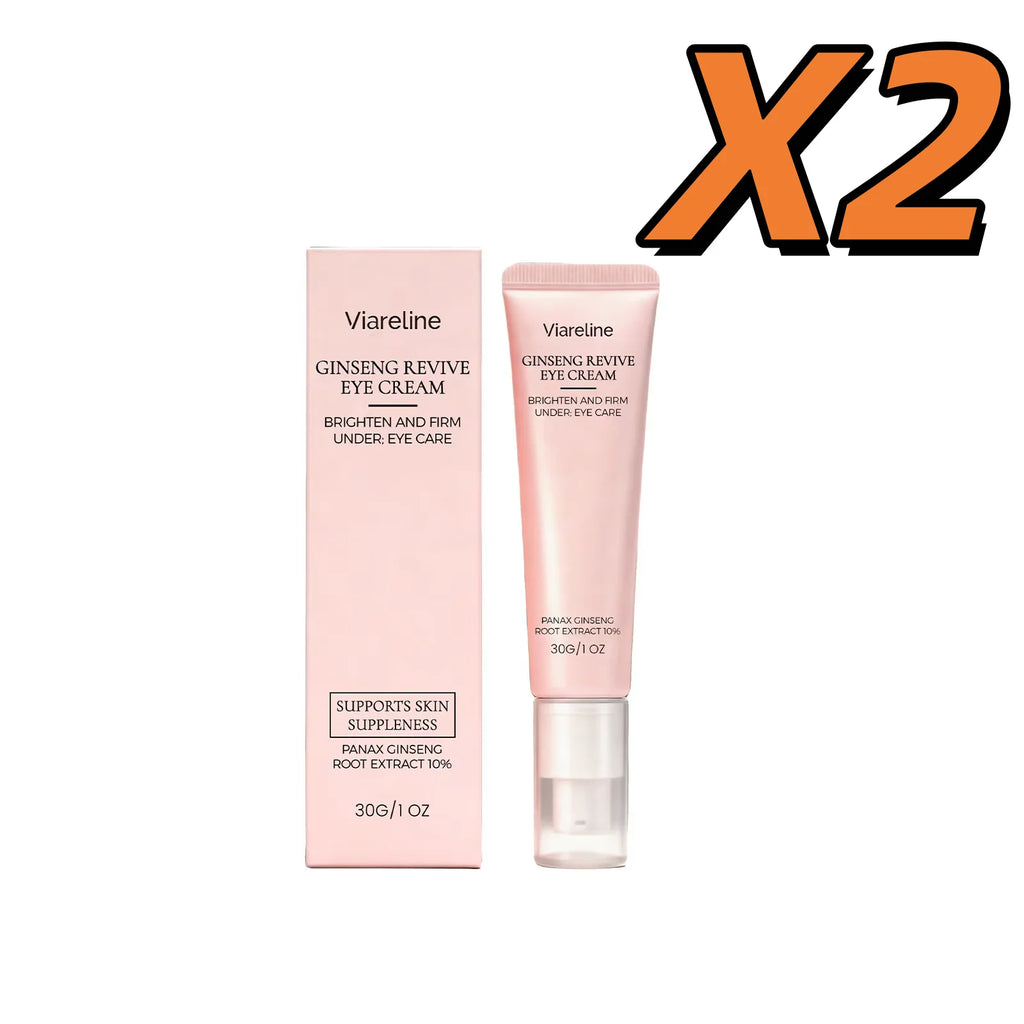 VIARELINE Ginseng Brightening Eye Cream | Anti-Aging & Firming Eye Cream QXL 2 x 30g boxed