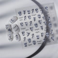 Kawaii 5D Nail Art Stickers | Bear Rabbit Cat Cartoon Decals Nail Art Stickers QXL 1pcs FEB-670