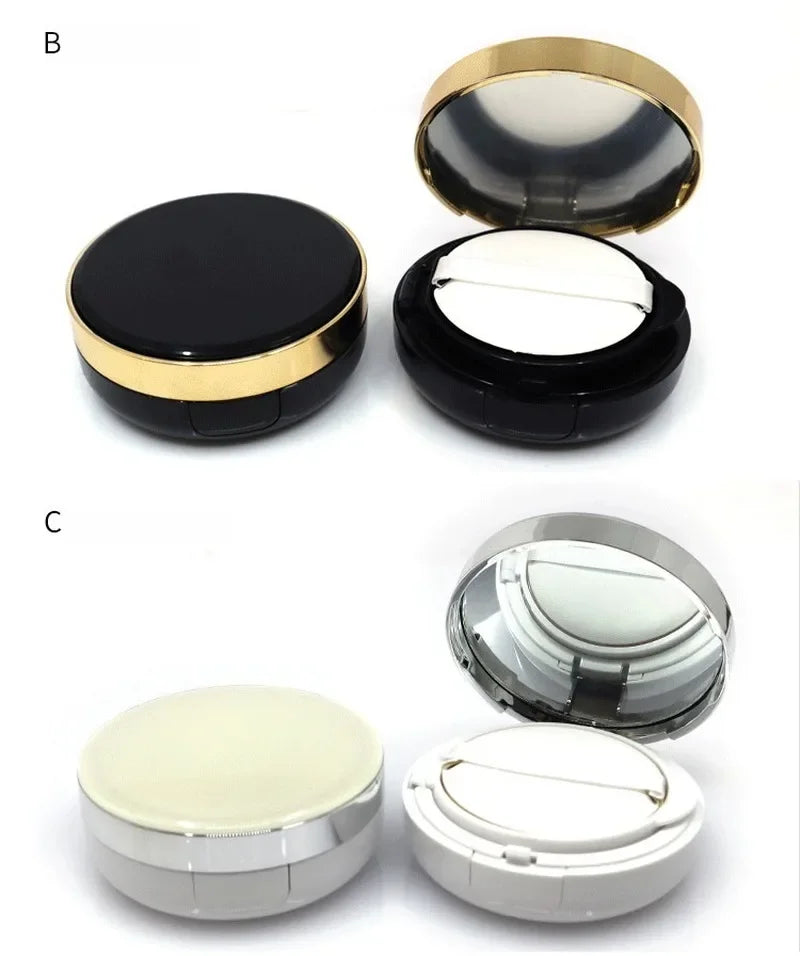 Empty Air Cushion Compact Case with Puff, Sponge & Mirror Makeup Compact Case QXL