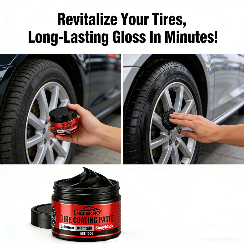 Tire Coating Paste | Glossy Black Long-Lasting Tire Shine Tire Coating Paste QXL