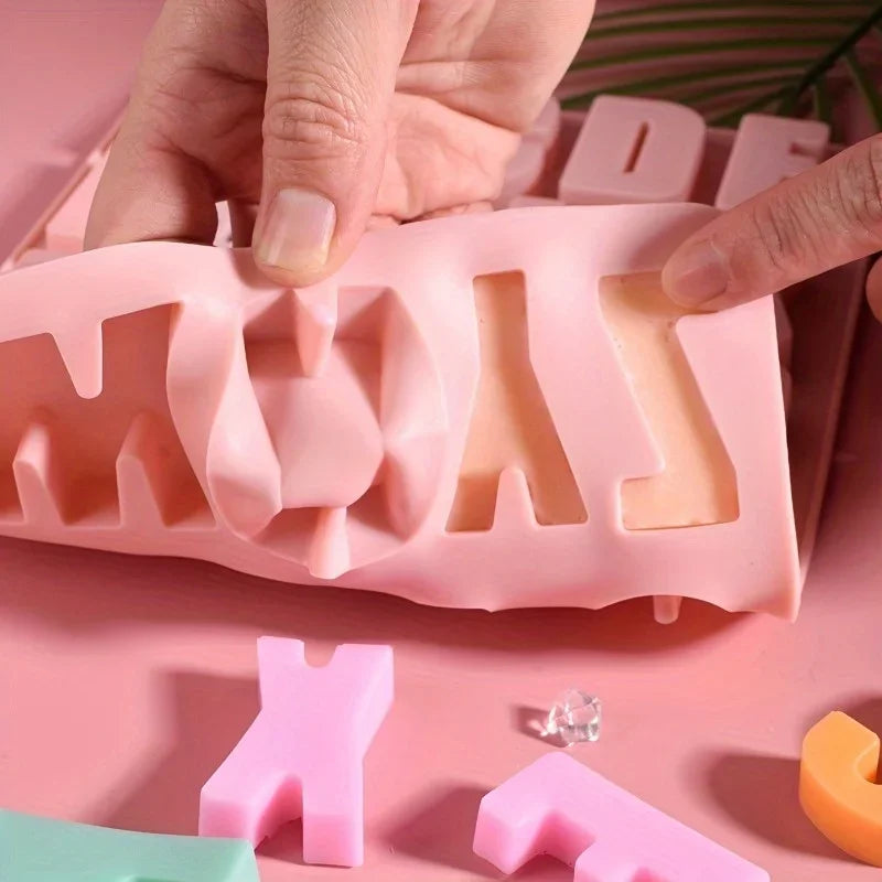 Silicone 26-Letter Alphabet Mold for Cake, Soap & Chocolate Silicone Baking Mold QXL