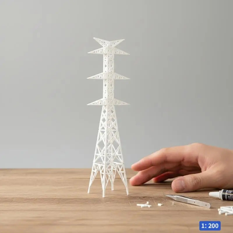 Mini Power Tower Model 1:100 1:200 – Railway Scene Layout Scale Model Scenery QXL