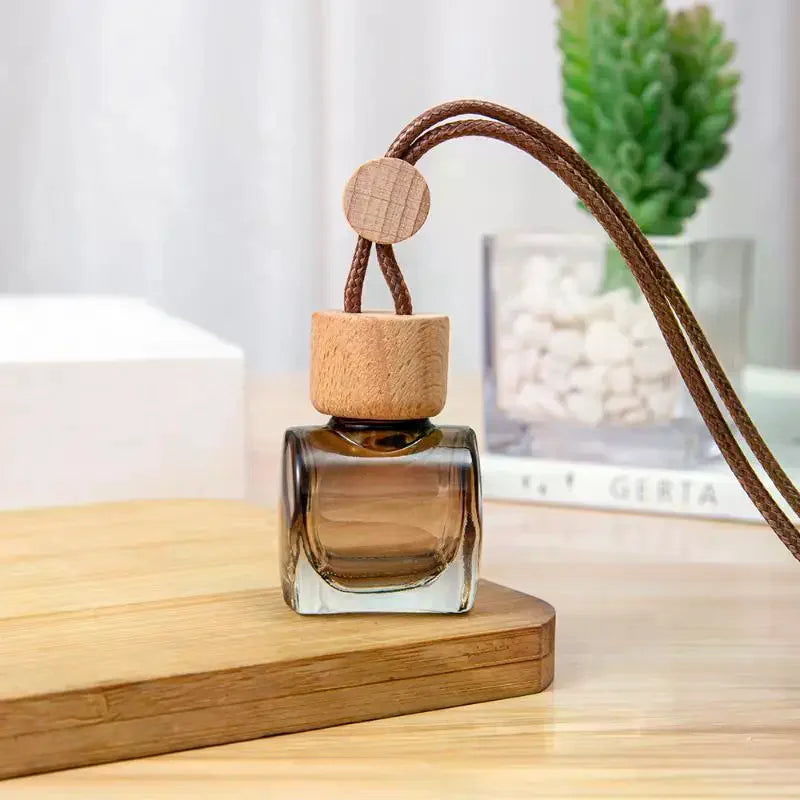 Car Essential Oil Diffuser Pendant | Glass Perfume Bottle Essential Oil Diffuser Bottle QXL