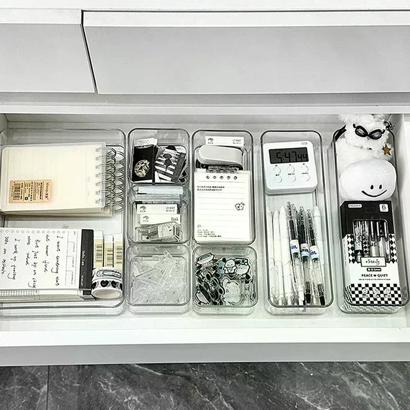 Stackable Acrylic Makeup Organizer | Adjustable Divider Trays Makeup Storage Organizer QXL