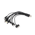 10-in-1 Universal Phone Charger Cable 20cm Micro USB Adapter USB Charging Cable QXL Onesize