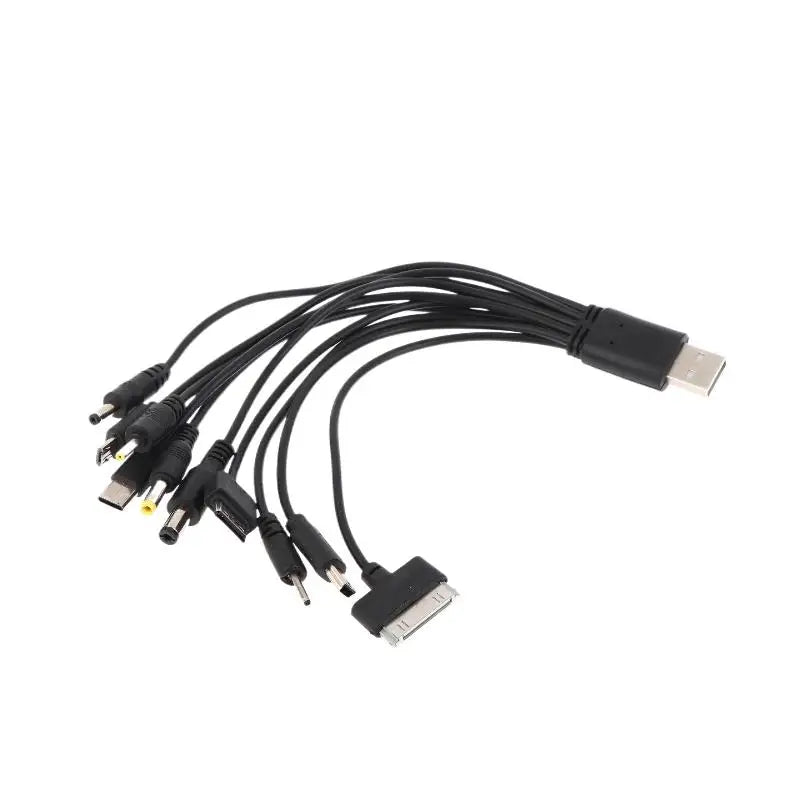 10-in-1 Universal Phone Charger Cable 20cm Micro USB Adapter USB Charging Cable QXL Onesize