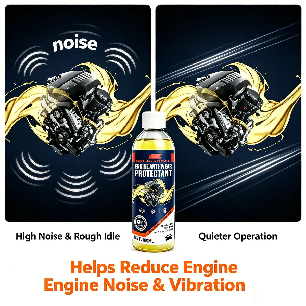 Engine Anti-Wear Protectant | Gasoline & Diesel Additive Engine Oil Additive QXL