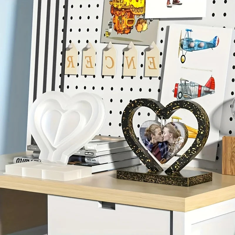 Heart Epoxy Resin Silicone Mold Set | DIY Photo Frame Craft Resin Craft Mold QXL