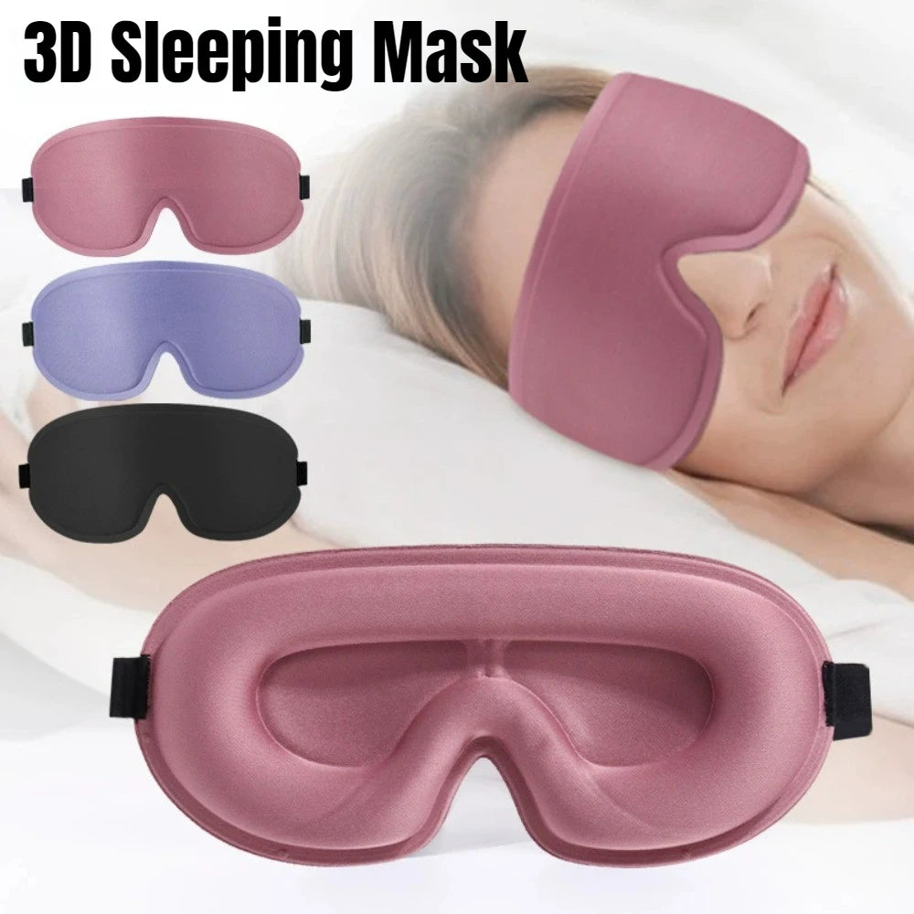 3D Memory Foam Sleep Mask | Blackout Eye Mask for Travel Sleep Eye Mask QXL