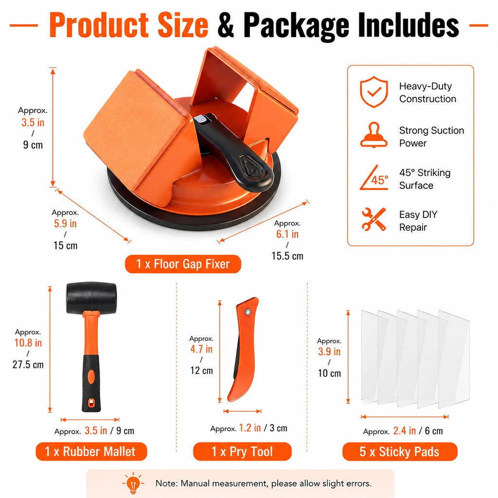 Floor Gap Fixer Tool Kit | Suction Cup Wood Floor Repair Floor Repair Tool QXL