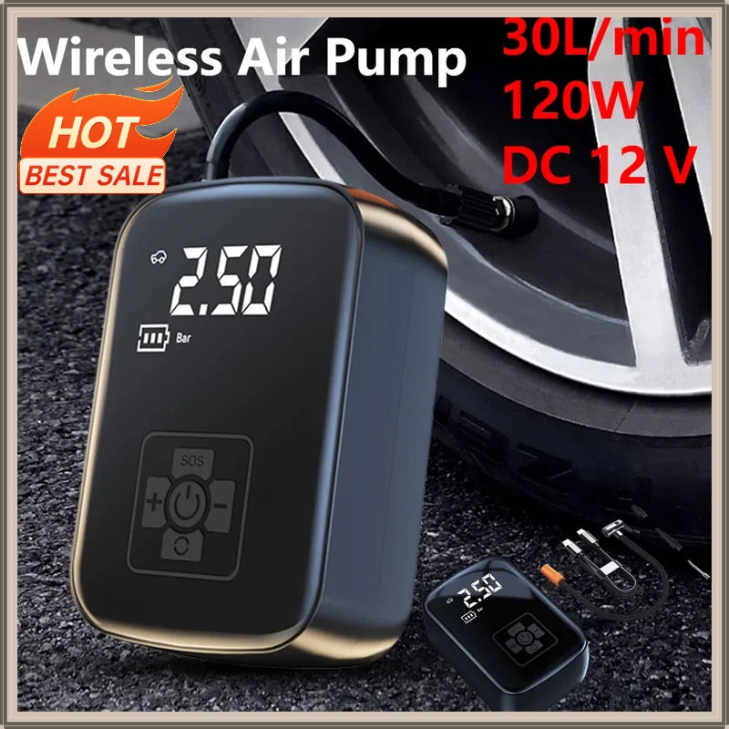 Portable 150PSI Digital Air Compressor – Wireless & Plug-In Portable Tire Inflator QXL