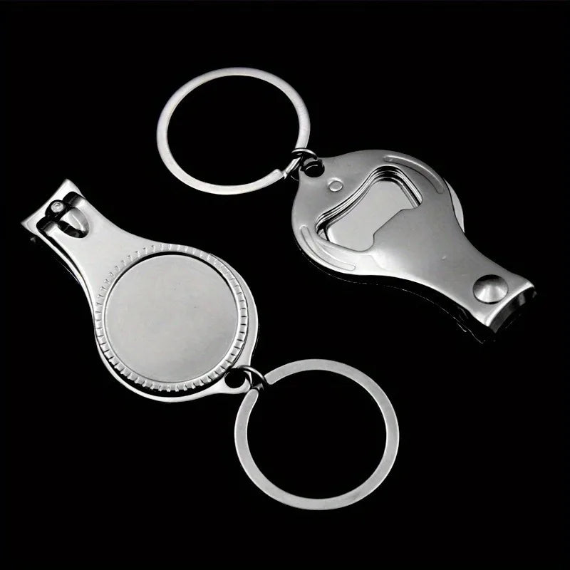 3-in-1 Nail Clipper Keychain | Stainless Steel Bottle Opener Nail Clipper Keychain QXL
