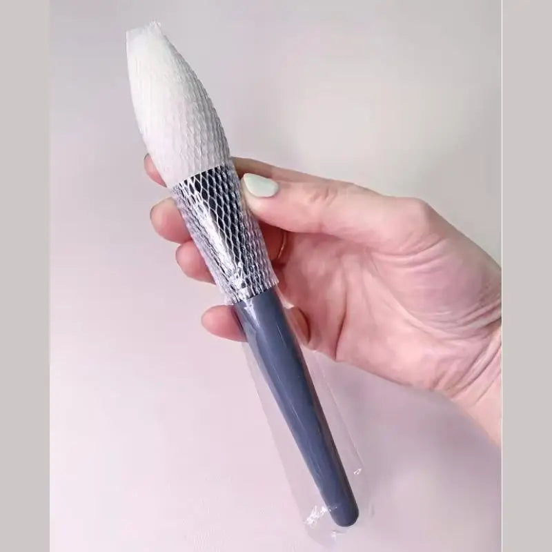 Goat Hair Powder Brush | HD Makeup Artist Grade | Copper Ferrule Powder Makeup Brush QXL