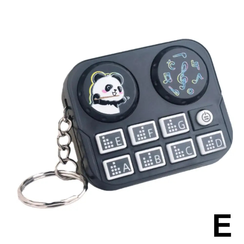 Mini DJ Disc Player Keychain | Sound Button Music Toy Novelty Sound Keychain QXL Black