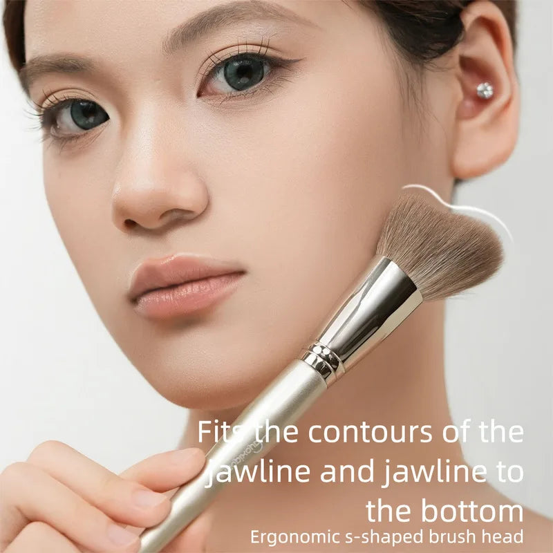 Rose Gold 439 Contour & Highlight Makeup Brush | Wool Contour Makeup Brush QXL