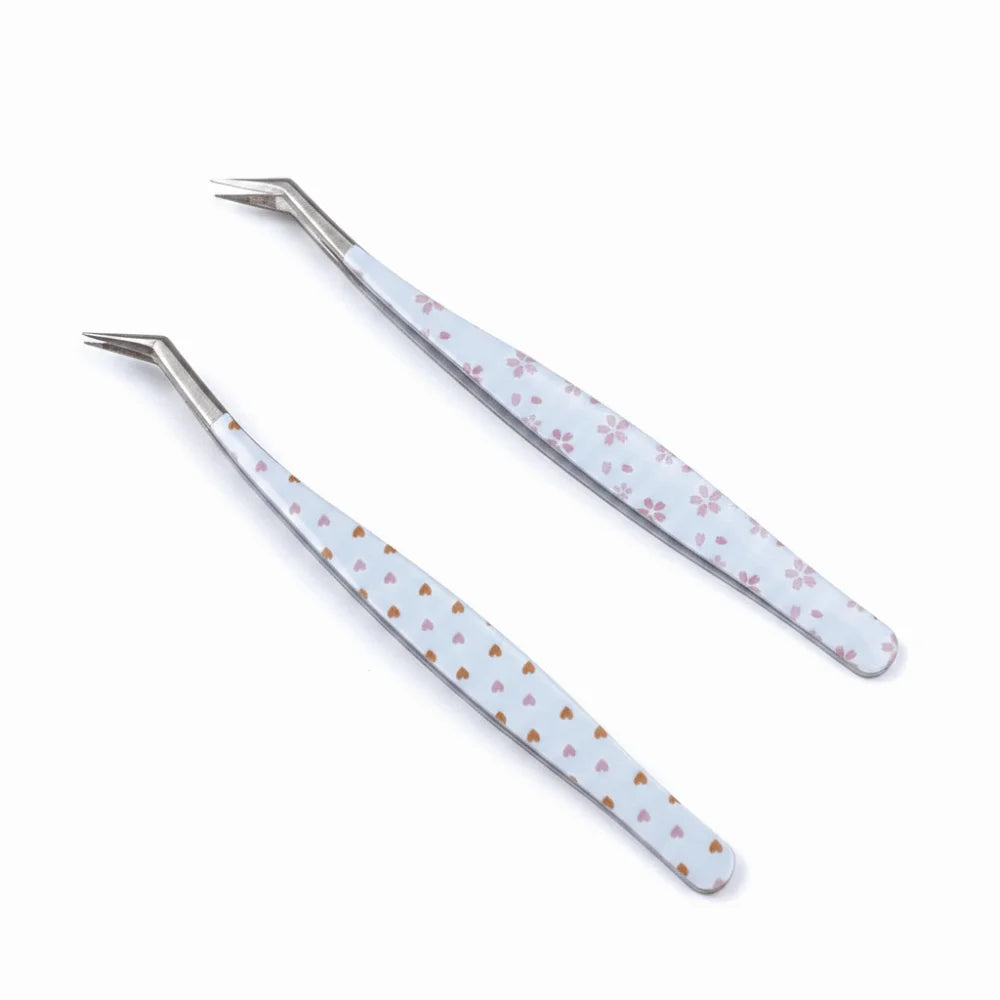 Cartoon Stainless Steel Eyelash Tweezers | Anti-Static Precision Eyelash Tweezers QXL
