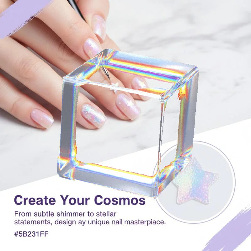 3D Star & Moon Holographic Nail Glitter Sequins | DIY Manicure Nail Glitter Sequins QXL Default Title