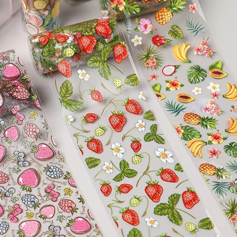 Fruit & Flower Nail Art Foil Stickers | Lemon Strawberry Decals Nail Art Stickers QXL