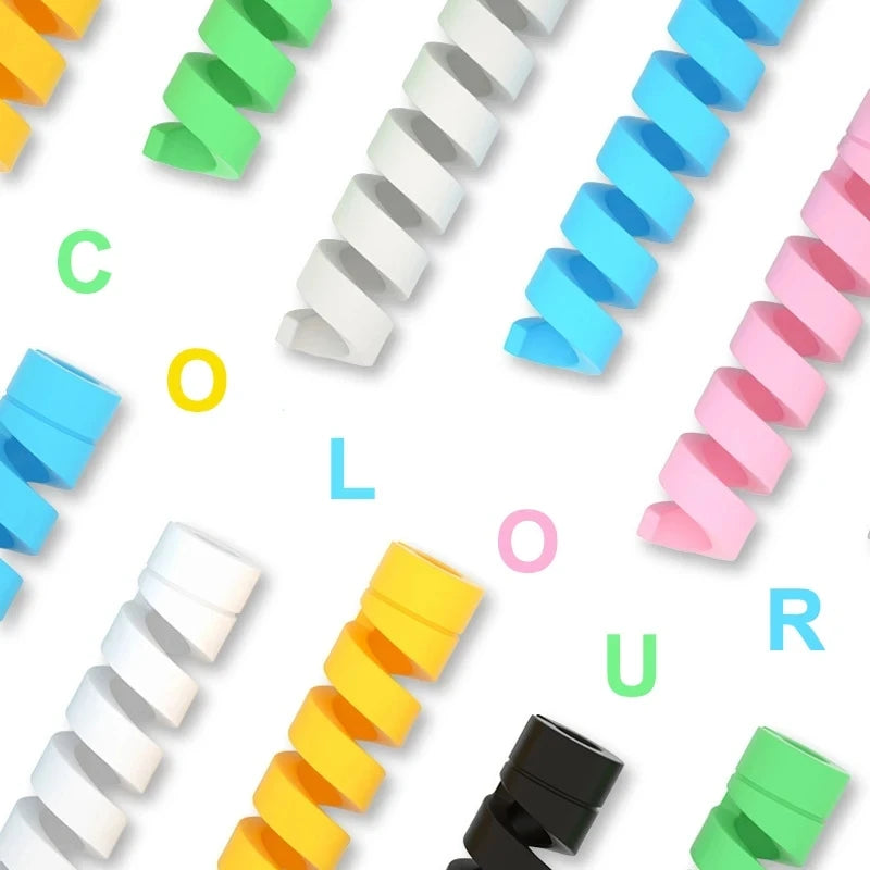 Silicone USB Cable Protector & Winder Clip | Charger Cord Guard Cable Protector Clip QXL