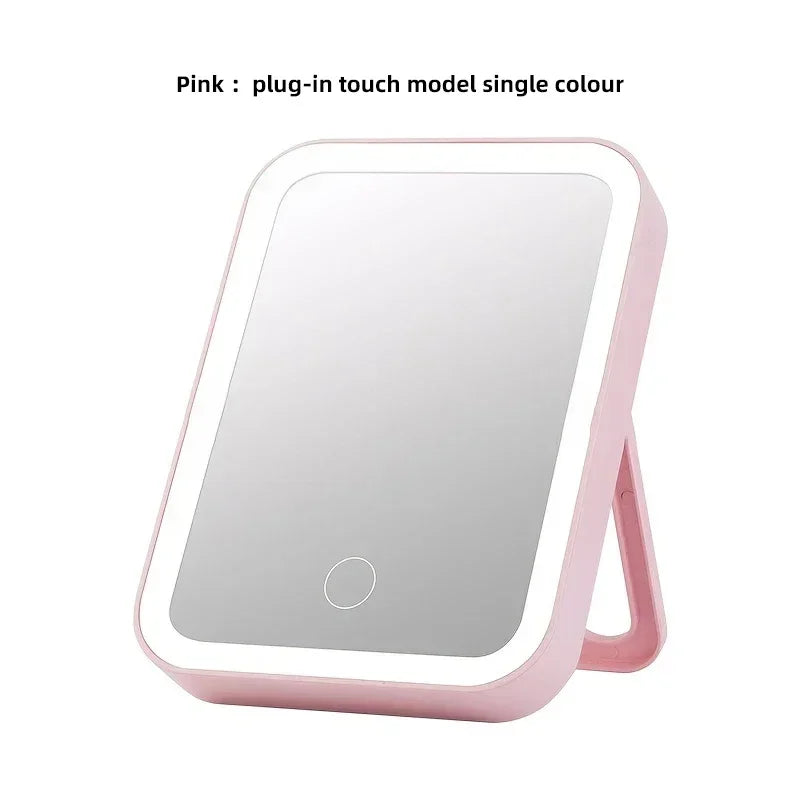 LED Makeup Mirror Touch Dimming & USB Charging | Vanity Lighted Vanity Mirror QXL