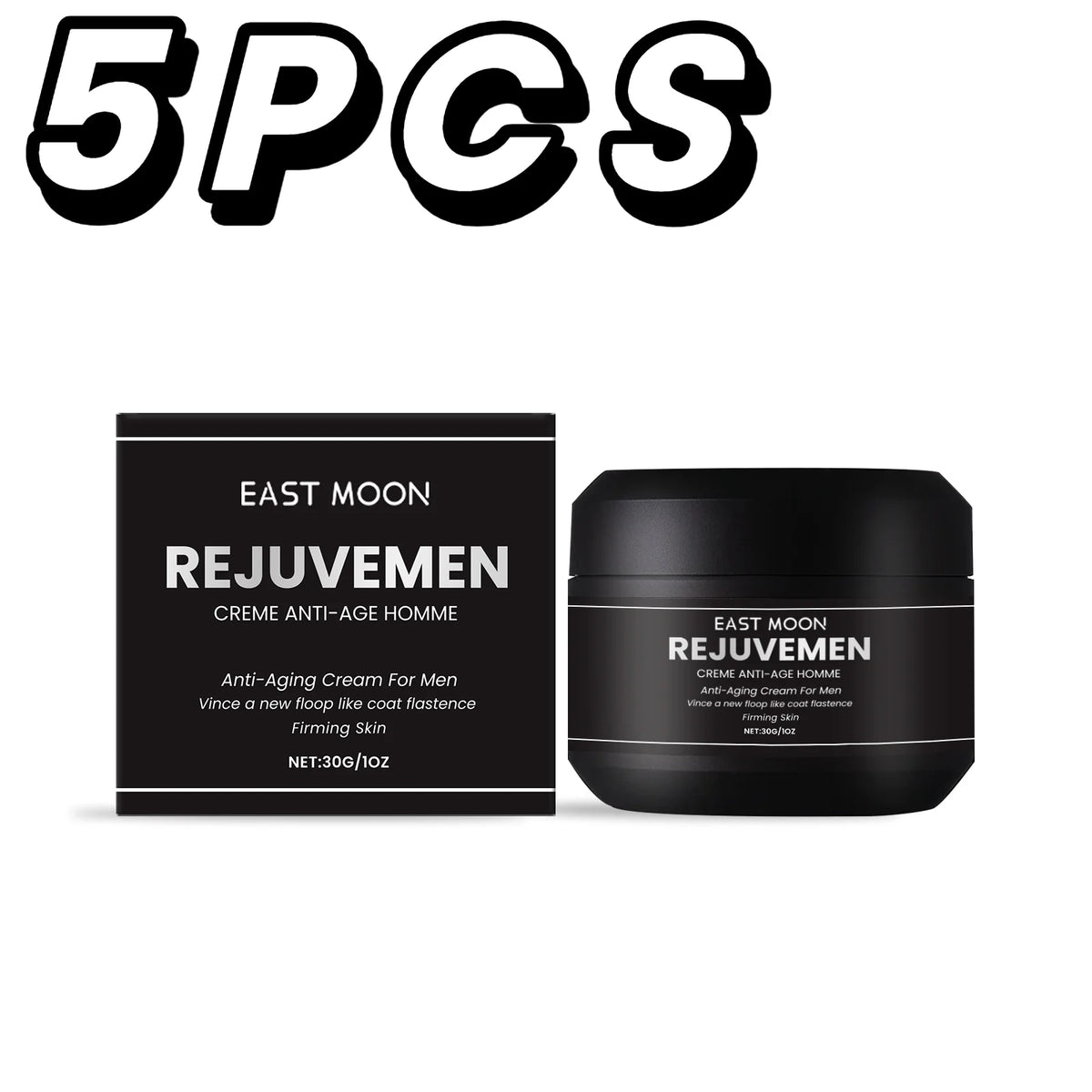 East Moon Men's Anti-Aging Face Cream | Firming & 24H Hydration Men's Face Cream QXL 5PCS