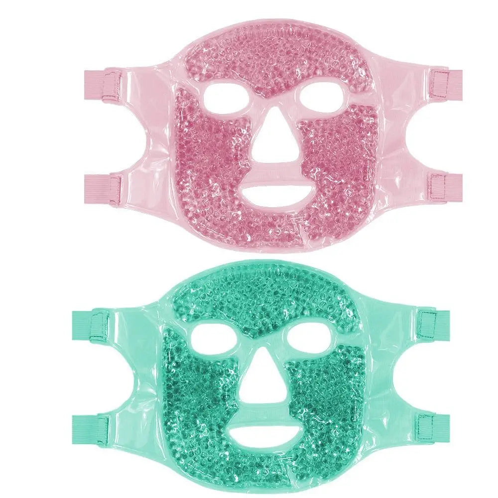 Reusable Gel Bead Face Mask | Hot & Cold Full-Face Compress Gel Face Mask QXL