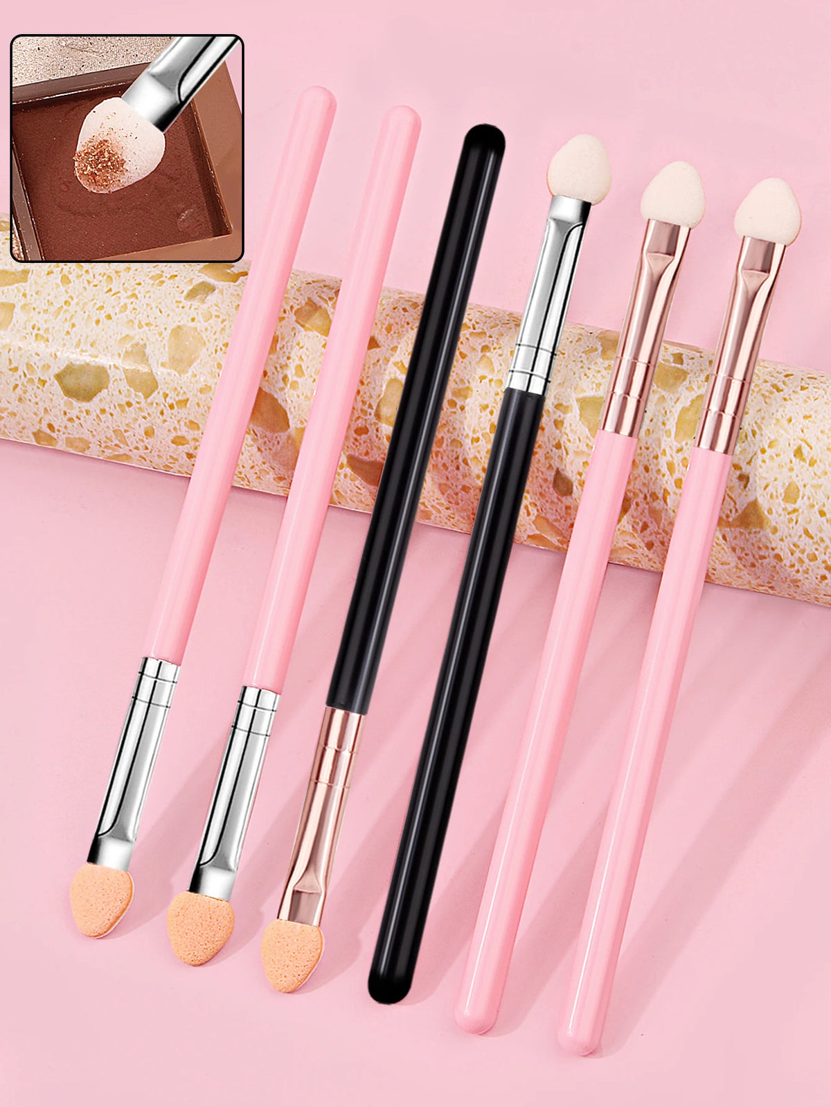Eyeshadow & Nail Smudge Brush Set | Sponge Applicators Smudge Brush Set QXL