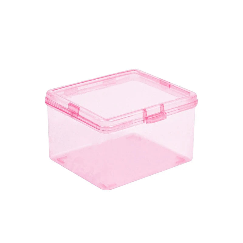 Transparent Plastic Photocard Storage Box | Desk Organizer Card Storage Box QXL Pink