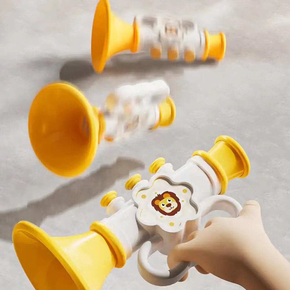 Kids Mini Tiger Horn Trumpet Toy with Hanging Rope | 1–3 Pack Kids Musical Toy QXL