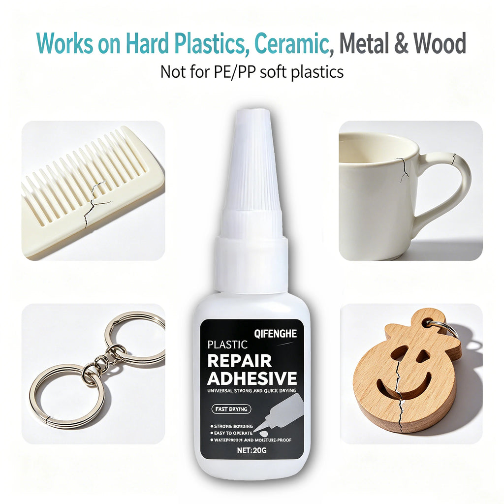Plastic Repair Adhesive – Fast-Drying Strong Bond Liquid Glue Plastic Repair Adhesive QXL