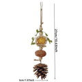Colorful Wooden Parrot Chew Swing Toy | Cockatiel Cage Bird Chew Toy QXL C