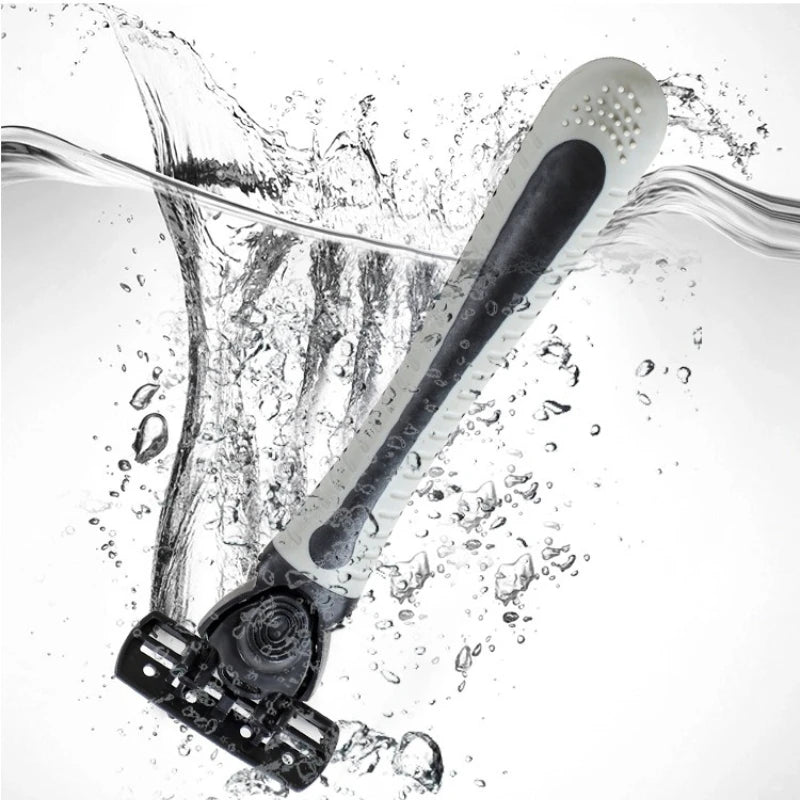 Men's Reusable 3-Blade Razor | 21 Replacement Heads Manual Shaving Razor QXL