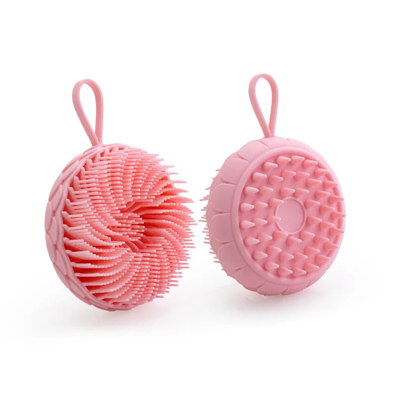 2-in-1 Silicone Body Scrubber & Massage Brush – BPA-Free Silicone Body Scrubber QXL Pink