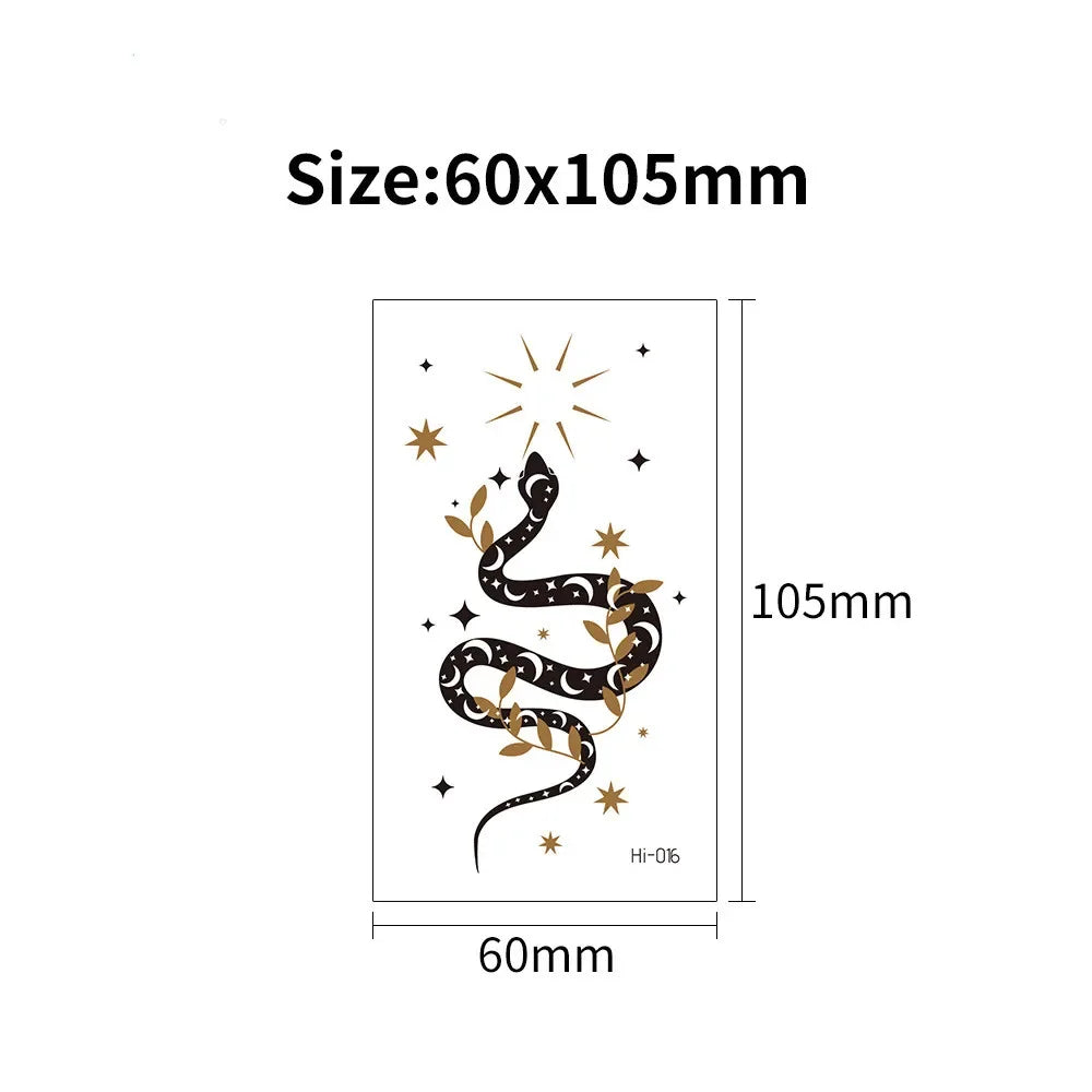 Glow-in-the-Dark Butterfly & Snake Temporary Tattoo Stickers Temporary Tattoo Stickers QXL