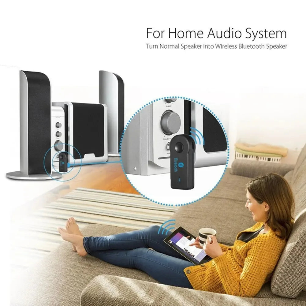 2-in-1 Bluetooth 5.0 Receiver & Transmitter 3.5mm AUX Adapter Bluetooth Audio Adapter QXL