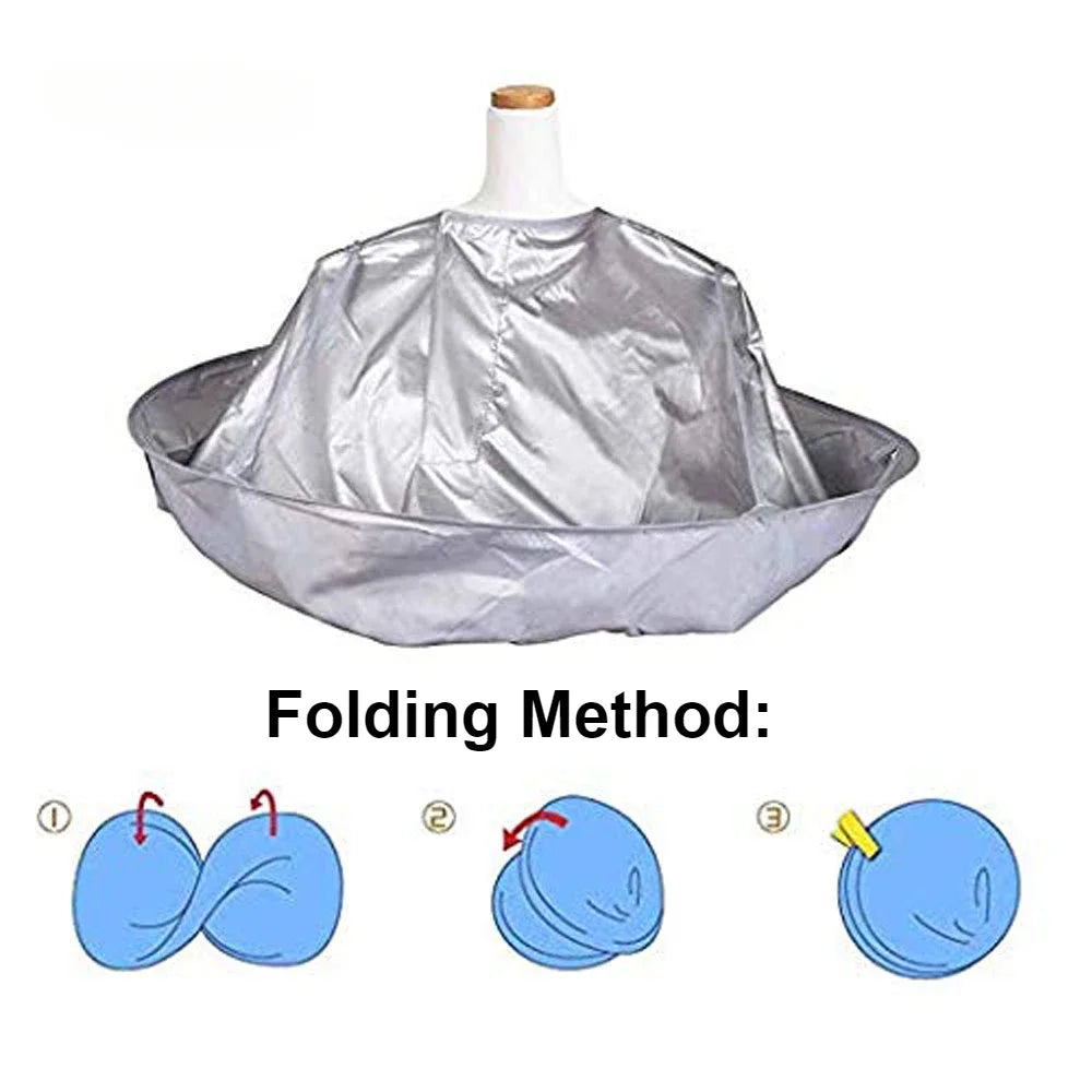 Breathable Foldable Haircut Cape | Adult Hair Dye Cloak Haircut Cape QXL