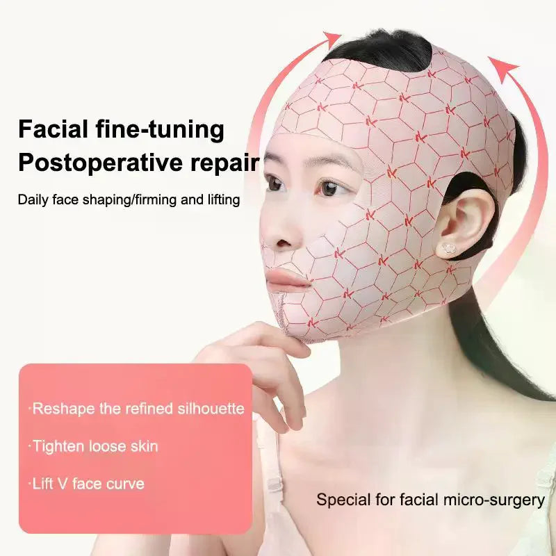 V-Line Face Lifting Mask | Reusable Firming Sleep Bandage Face Lifting Mask QXL
