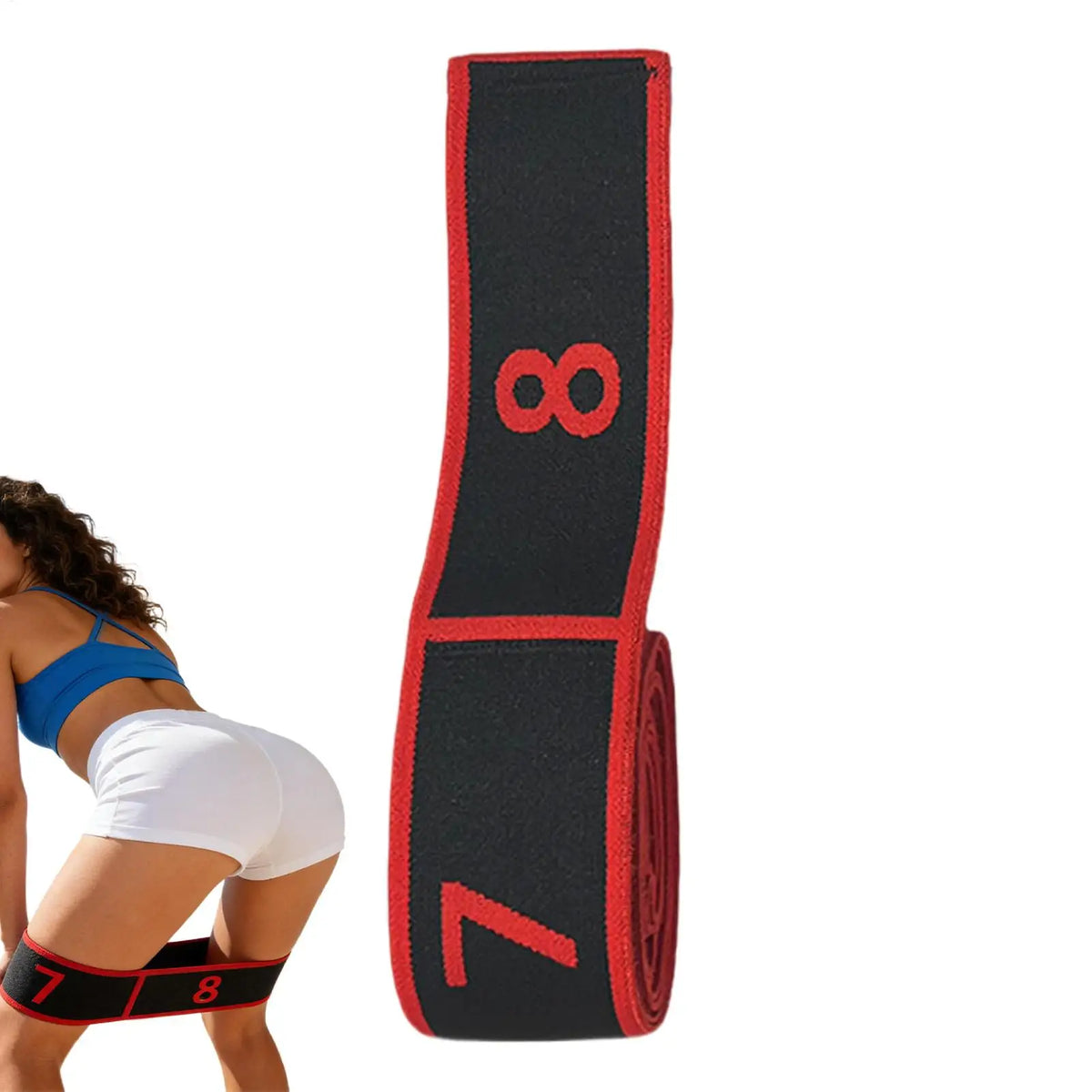 Numbered Yoga Stretch Strap & Resistance Band | 90cm Yoga Resistance Strap QXL
