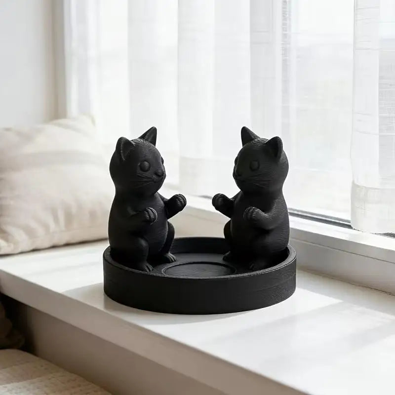 Cat-Shaped Candle Holder | Kitty Home & Desk Decor Candle Holder QXL