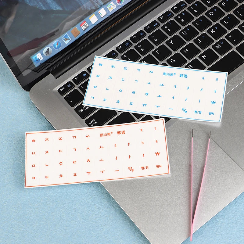 Korean Keyboard Stickers – Transparent Film, Universal Fit Keyboard Stickers QXL