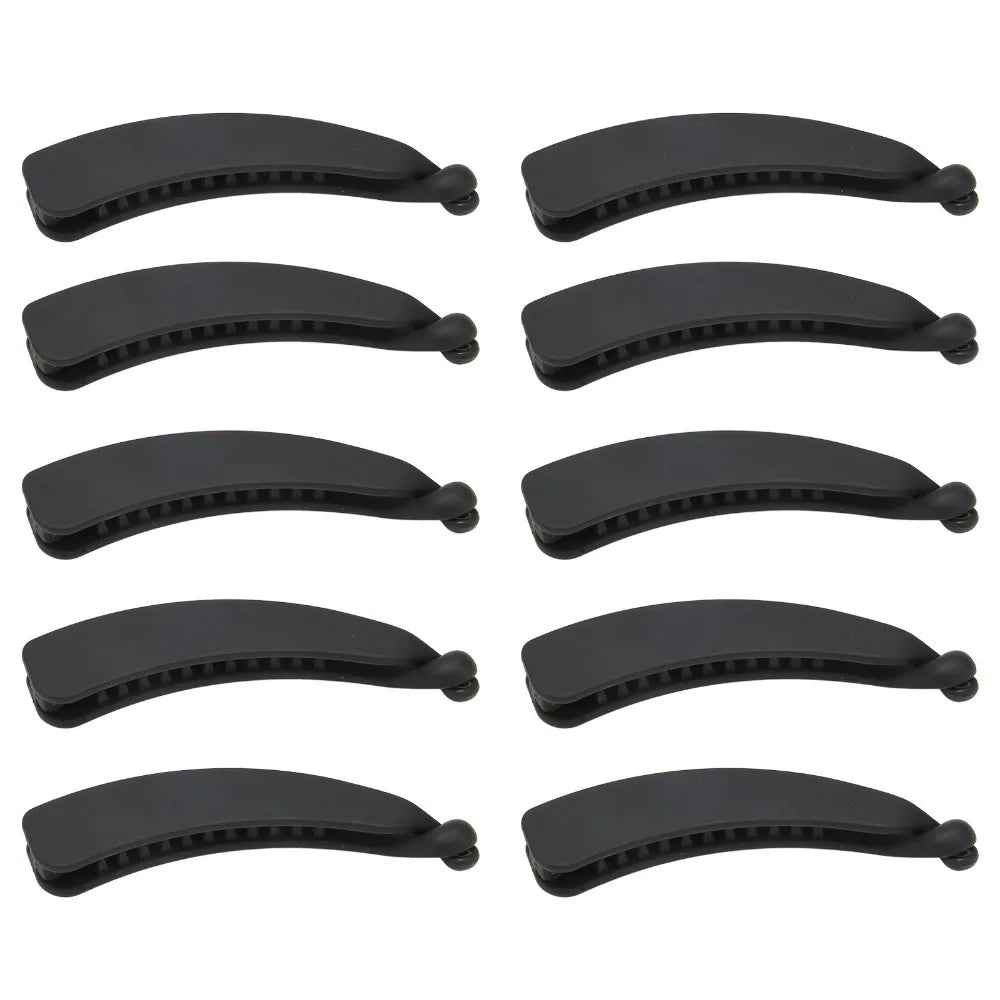 10-Pack Black Banana Hair Clips | Flexible Ponytail Holder Banana Hair Clip QXL A