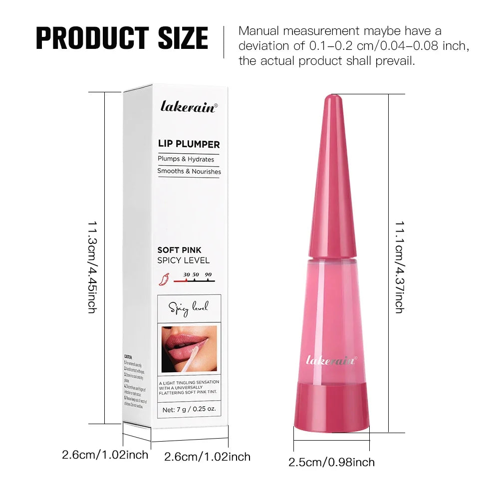 LAIKOU Clear Lip Plumper Oil Gloss | Fuller Lips & High Shine Lip Plumper Gloss QXL