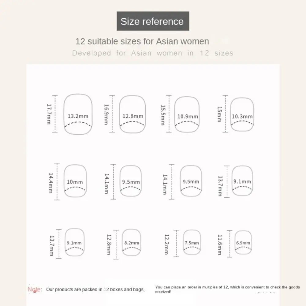 24-Pack Short Round Press-On Nails | French Aurora DIY Tips Press-On Nail Tips QXL