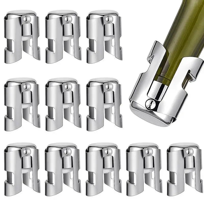 Stainless Steel Champagne & Wine Bottle Stopper Seal Cap Wine Bottle Stopper QXL