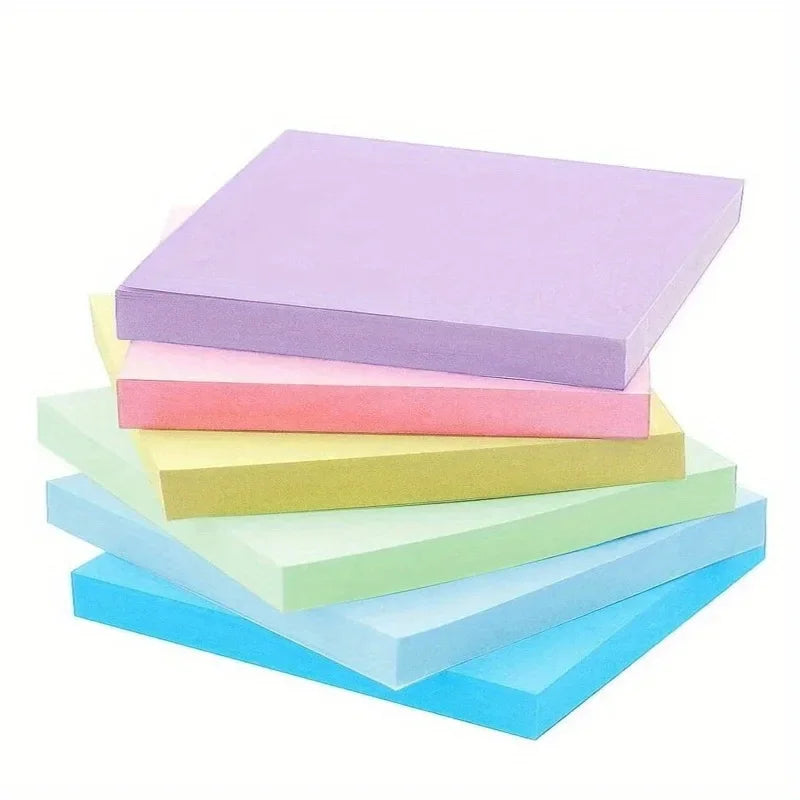 6-Pack Fluorescent Sticky Notes | 300-Page Square Memo Pads Sticky Memo Pads QXL