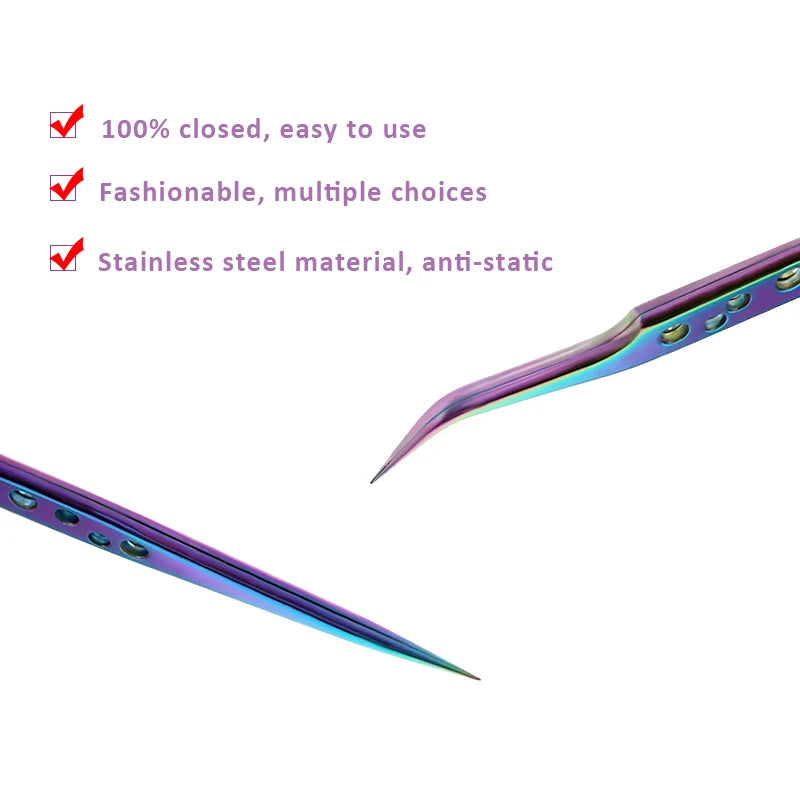 Professional Stainless Steel Eyelash Extension Tweezers Eyelash Tweezers QXL